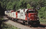 SOO 6008 leads its D&H train east at Musconetcong Tunnel at MP 64